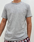 Remera de Hombre Gris Melange Manga Corta