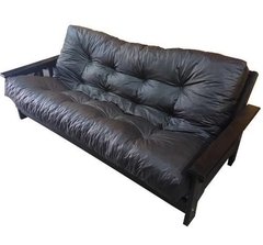 Futon 3 Cuerpos Lustrado Con Colchón Ecocuero(ART CHA6003+5628) - comprar online
