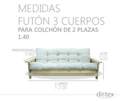 Futon 3 Cuerpos Pata Reforzada Lustrado Colchón De Jacquard( ART CHA6003+1631) en internet