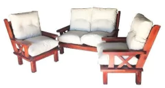 Juego Living Pino Lustrado 2 Cpos + 2 De 1 Cpo Lustrado( ART CHA6008) - comprar online
