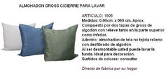 Almohadon Gross/madras C/cierre Para Lavar 0.55 Cm X 0.55 Cm X 2 UNIDADES - comprar online
