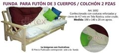 Funda Para Futón De 3 Cpos Rústica Otoman(ART 5690) en internet