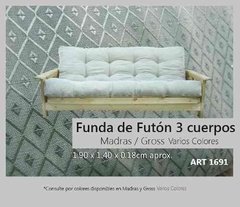 Funda Futon 3 Cuerpos Madras / Gross Varios Colores(ART 2690) - comprar online