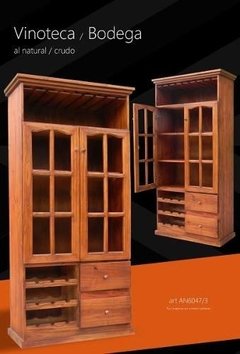 Bodega Vinoteca De Pino Con Copero(ART TEX 6048) en internet