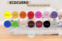 Futon 3 Cuerpos Lustrado + Banqueta + Mesa Ratona +2 Monacos ECO CUERO( COMBO DE FUTON Nº 4)