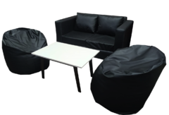 Juego De Living Sillón 2 Cps Ecocuero/Jacquard Premium en internet