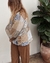 E s t e p a P a t c h w o r k J a c k e t (light blue and camel)