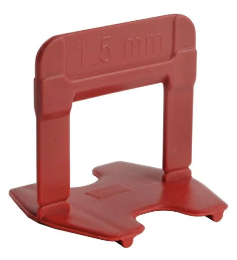 Espaçador Nivelador 1,5 mm Vermelho - 50 Unidades (Pacote)