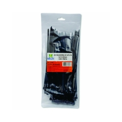 ABRACADEIRA DE NYLON PRETA 3,6 x 250mm 100 UN - Efraim Materiais