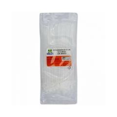 ABRACADEIRA DE NYLON BRANCA 3,6 x 300mm 100 UN - Efraim Materiais