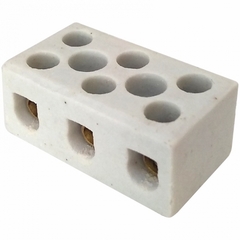 CONECTOR DE PORCELANA 10 MM 3 POLOS - MELFI