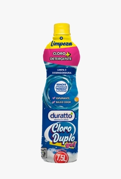 Cloro Duplo Power Gel 750ml Duratto - Limpador potente com ação duplo poder, ideal para desinfetar e limpar superfícies de forma eficaz.