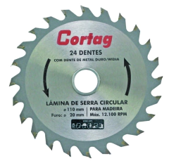 Lâmina de Serra Circular 110mm 24 Dentes para Madeira - Alta Durabilidade e Corte Preciso
