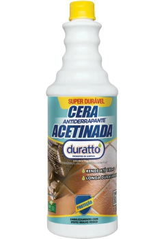 Cera Antiderrapante Acetinada 1L Duratto - Cera para pisos com acabamento acetinado, oferece proteção antiderrapante e brilho duradouro.
