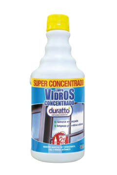 Limpa Vidros Concentrado Duratto 500ml – Produto eficaz para limpeza de vidros, espelhos e superfícies, proporcionando brilho e remoção de manchas.