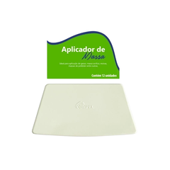 Aplicador de massa manual branco com embalagem verde, ideal para aplicação de gesso, massa acrílica, resinas e massas de poliéster