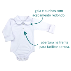 Body Pólo manga longa p/sublimação ribana - comprar online