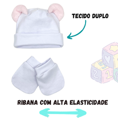 kit touca com orelhinhas e luvas para sublimação na internet