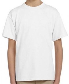Camiseta Infantil Branca de Poliéster - comprar online