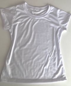 baby look infantil branca de poliester para sublimação