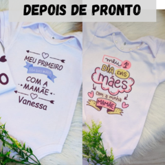 Body de bebê p/sublimação ribana com viés colorido na internet