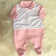 Macacão de algodão com frente para personalizar