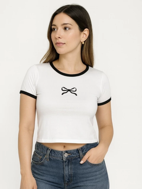 Remera Moño / Blanco - comprar online