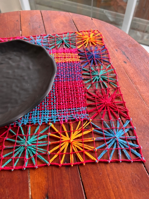 Conjunto de Sousplat em Filé Retangular