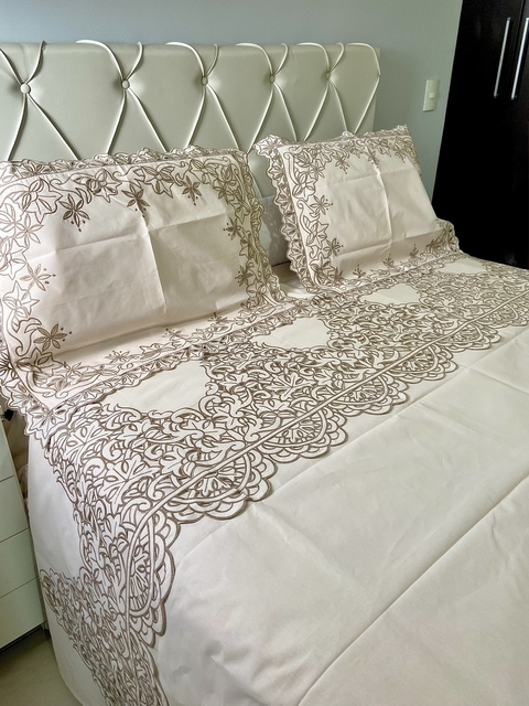 Jogo de Lençol KING em Richilieu 3pçs