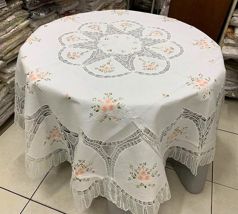 Toalha de Mesa Redonda em Renascença Colorida