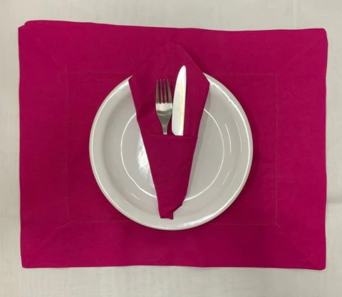 Jogo Americano Bainha Promoção Rosa 6pçs