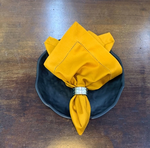 Guardanapos de Ponto Ajour Amarelo Gema