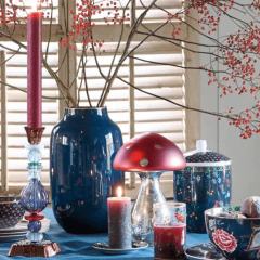 Florero de Metal Blue 30 cm