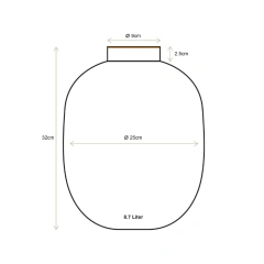 Florero de Metal Yellow 32 cm - Pick a Plate