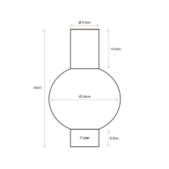 Florero de Metal Yellow 40 cm en internet