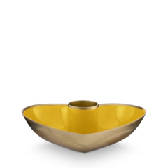 Set/2 Portavelas Metal Corazón Yellow - Pick a Plate