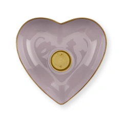 Set/2 Portavelas Metal Corazón Lila - comprar online