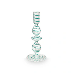 Set De 3 Candelabros De Vidrio Light Blue - Pick a Plate