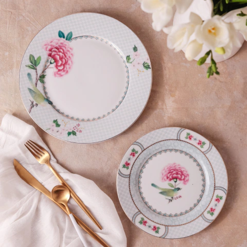 Plato de Postre 21 cm Blushing Birds blanco