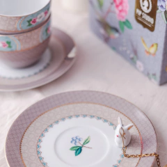 Set tazas de te Blushing Birds Khaki - Pick a Plate