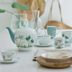 Tetera grande Jolie dots gold