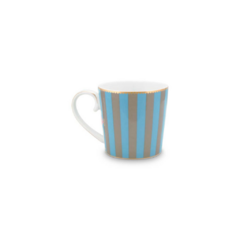 Mug grande Love Birds Stripes Blue Khaki en internet