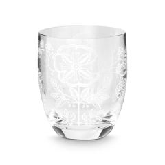 Set/2 Vasos de Vidrio Flower White en internet