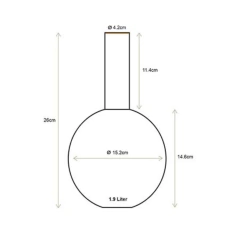 Florero de Metal Dark Blue 26 cm - Pick a Plate