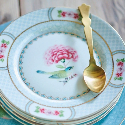 Plato de postre 17 cm Blushing Birds Blanco