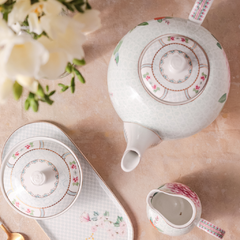 Tetera grande Blushing Birds White - Pick a Plate