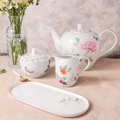 Tetera grande Blushing Birds White - tienda online