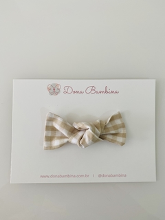 Laço Clara Xadrez Bege - comprar online