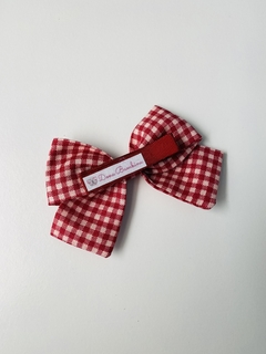 Laço Bia Xadrez Bordô - comprar online