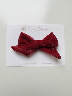 Laço Sofy Gliter Vermelho